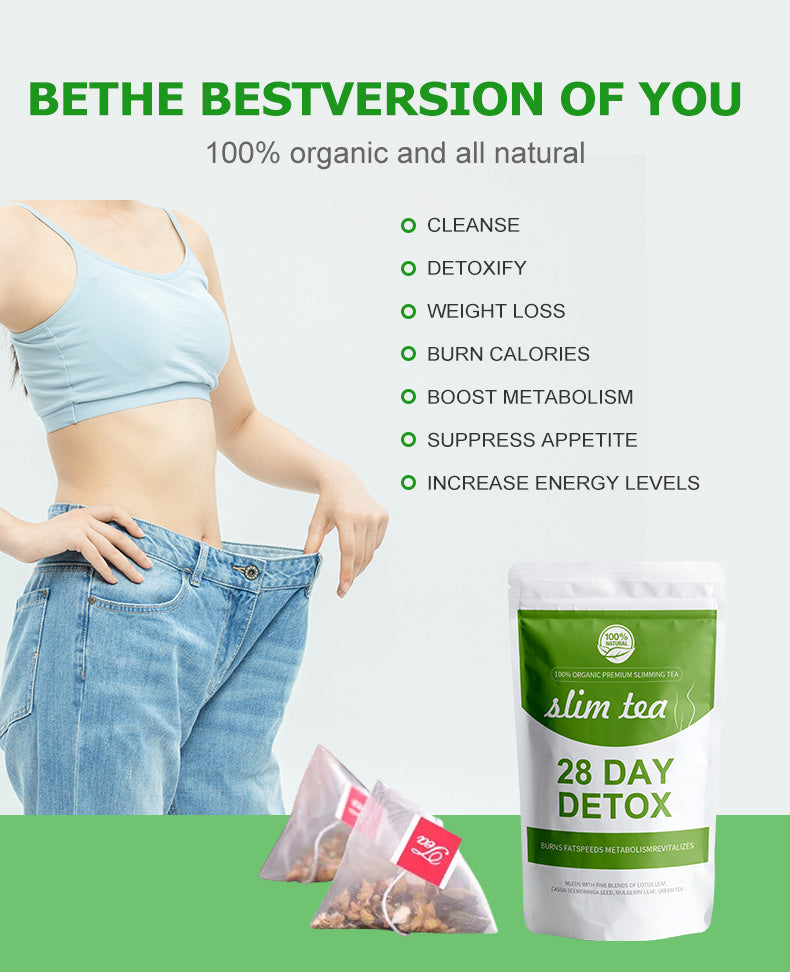 Plant-based herbal detox and slimming tea