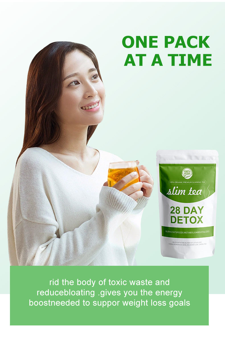 Plant-based herbal detox and slimming tea
